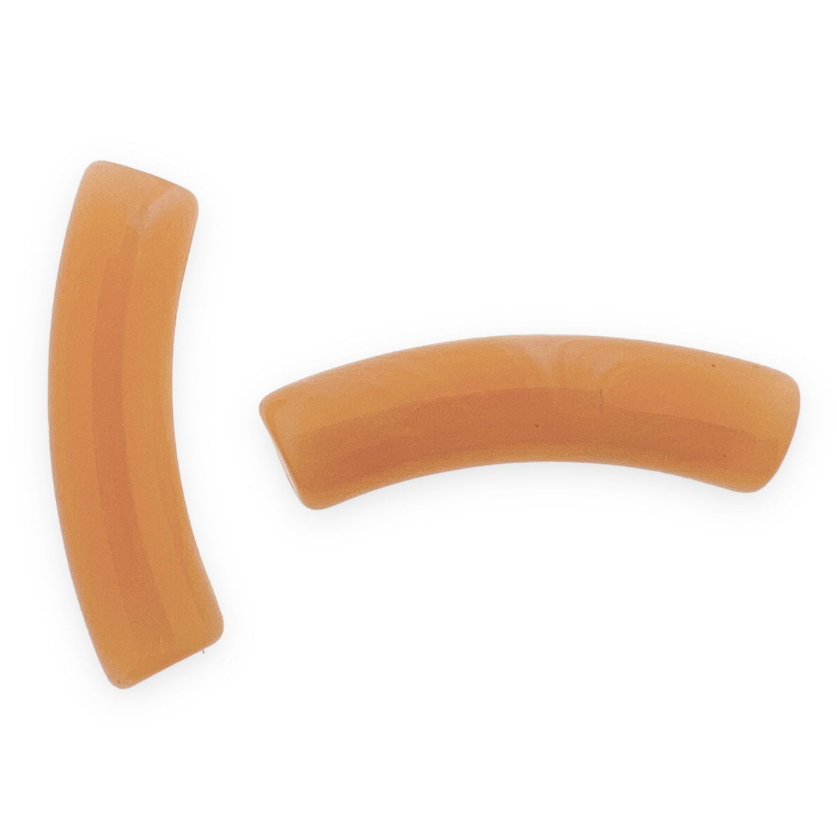 Acryl kralen tube imitatie edelsteen oranje 32x8mm - per stuk-Kralen-Kraaltjes van Renate