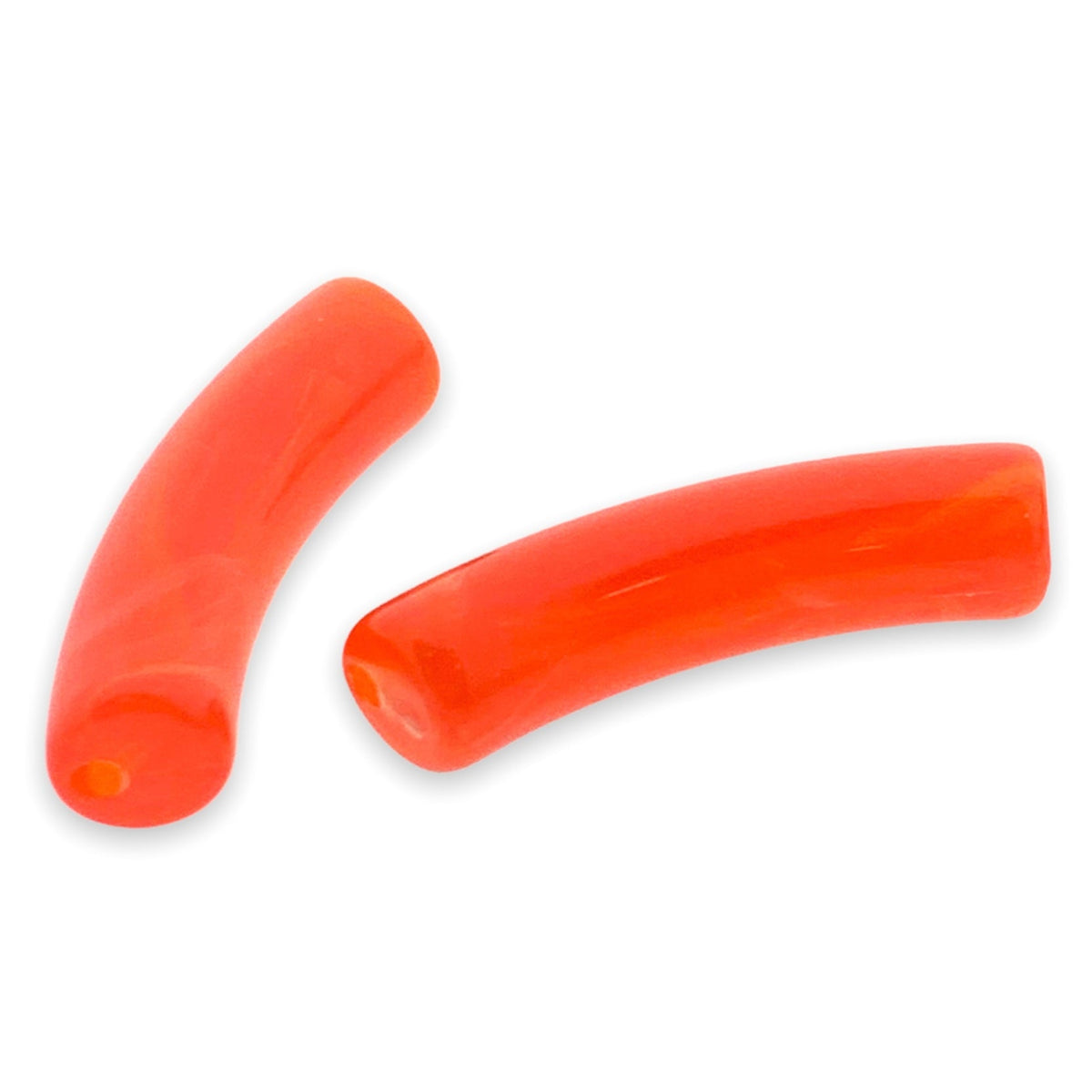Acryl kralen tube imitatie edelsteen rood 31x10mm - per stuk-Kralen-Kraaltjes van Renate