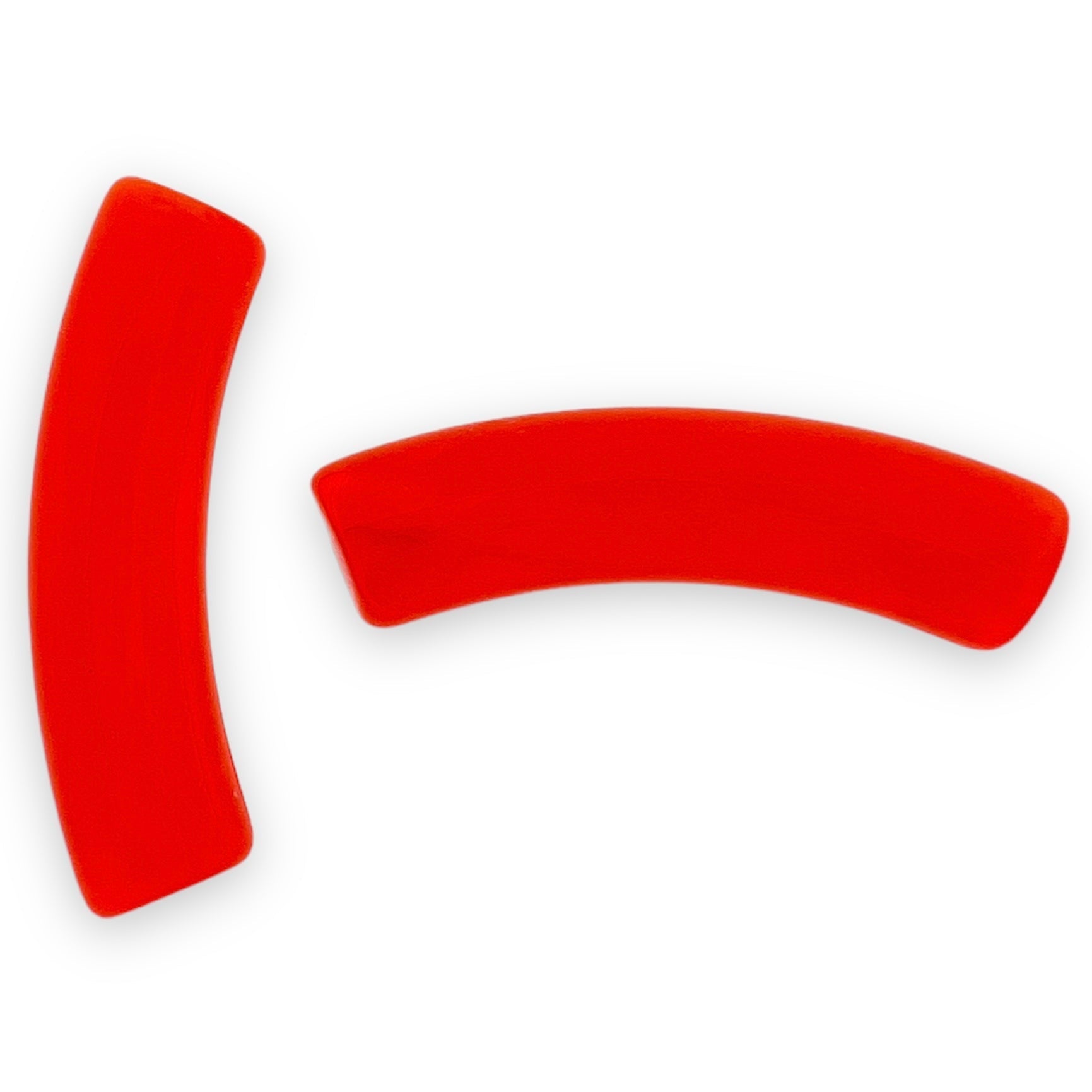 Acryl kralen tube imitatie edelsteen rood 32x8mm - per stuk-Kralen-Kraaltjes van Renate