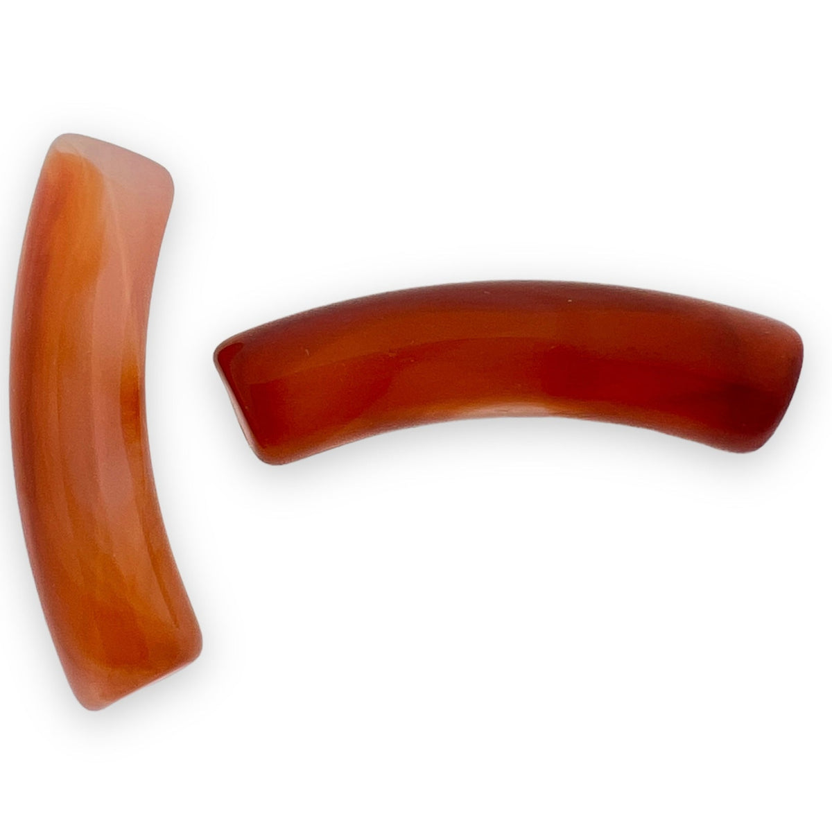 Acryl kralen tube imitatie edelsteen rood-bruin 32x8mm - per stuk-Kralen-Kraaltjes van Renate