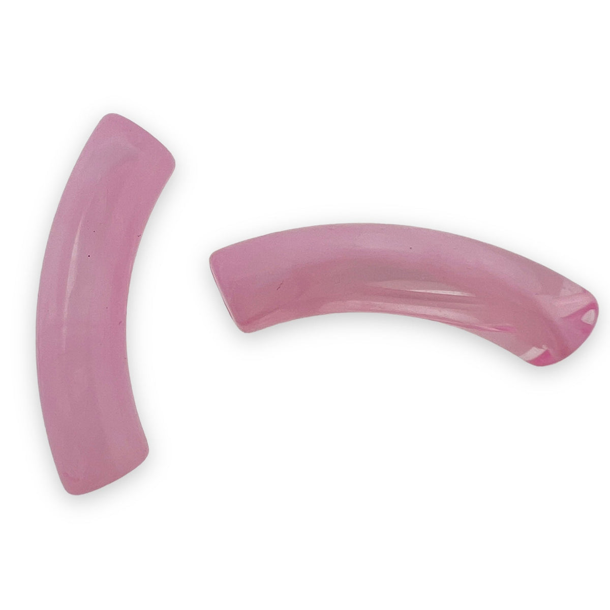 Acryl kralen tube imitatie edelsteen roze 32x8mm - per stuk-Kralen-Kraaltjes van Renate