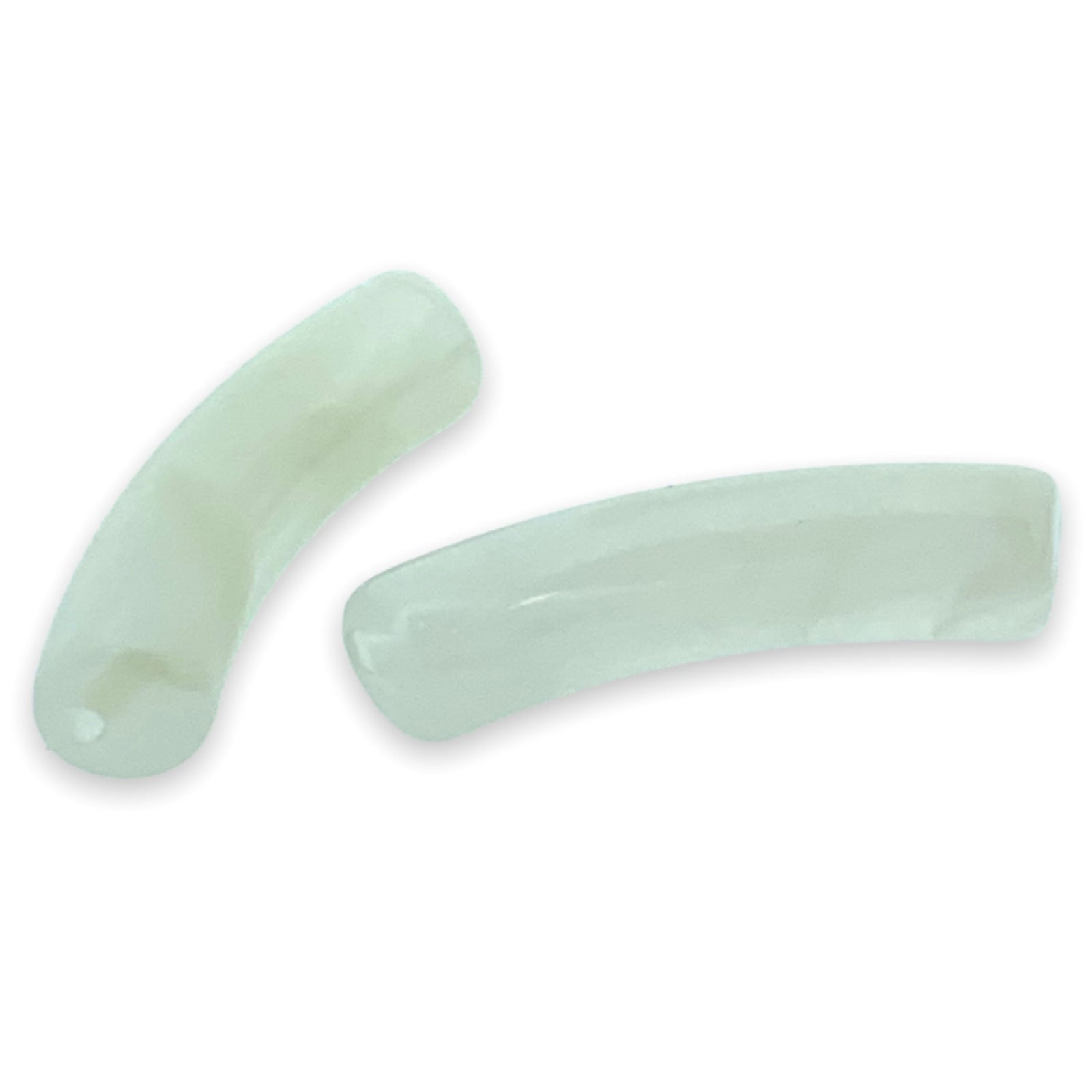 Acryl kralen tube imitatie edelsteen wit 31x10mm - per stuk-Kralen-Kraaltjes van Renate