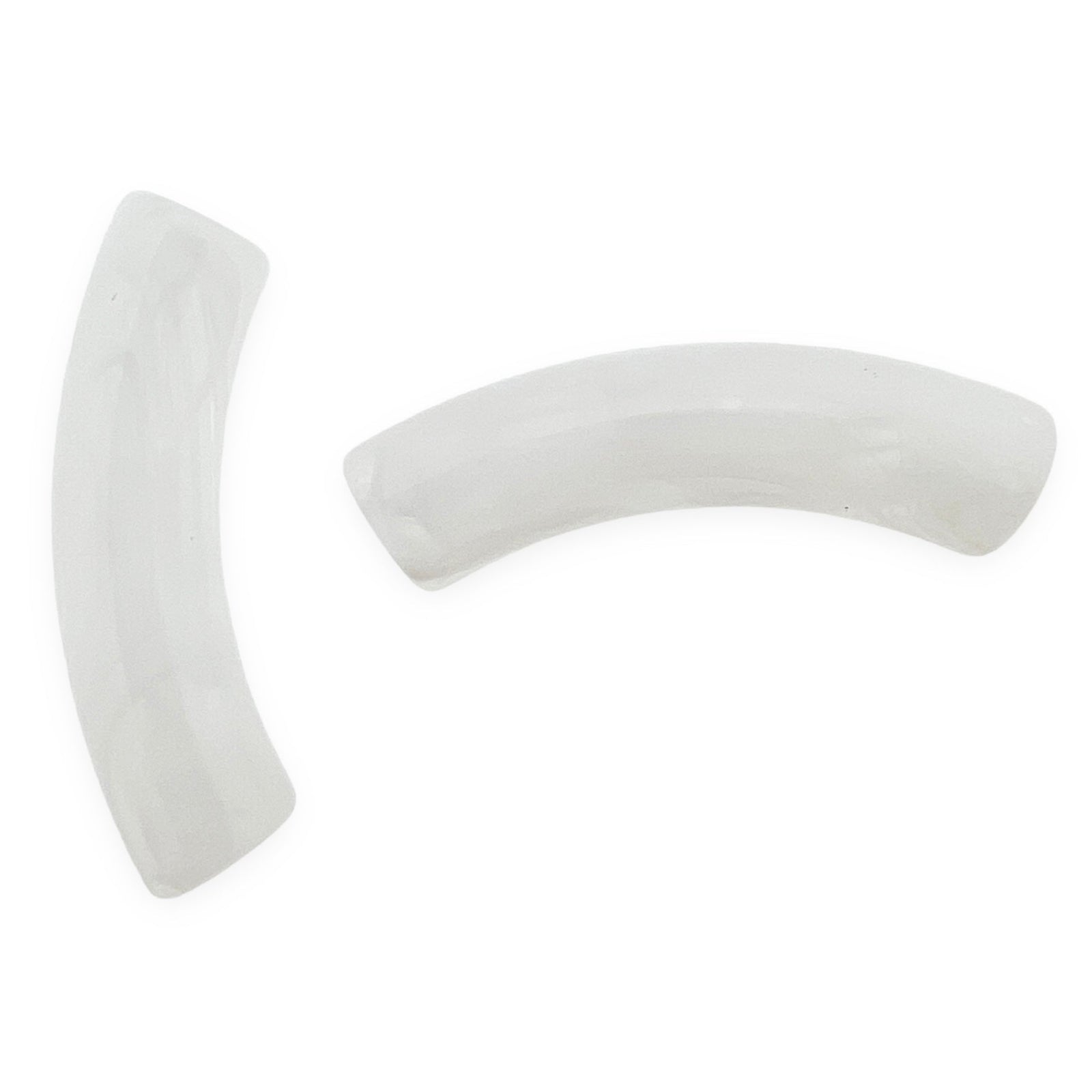 Acryl kralen tube imitatie edelsteen wit 33x8mm - per stuk-Kralen-Kraaltjes van Renate