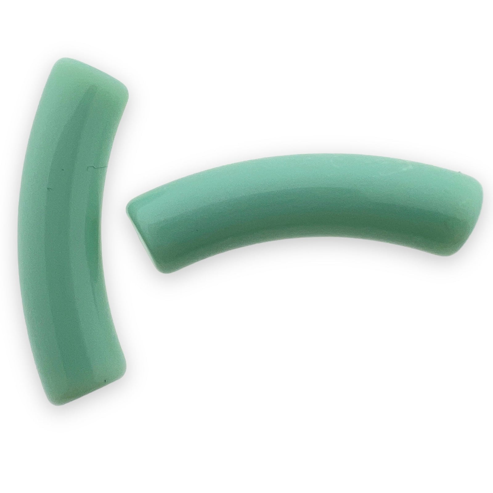 Acryl kralen tube opaque aquamarine 32x8mm - per stuk-Kralen-Kraaltjes van Renate