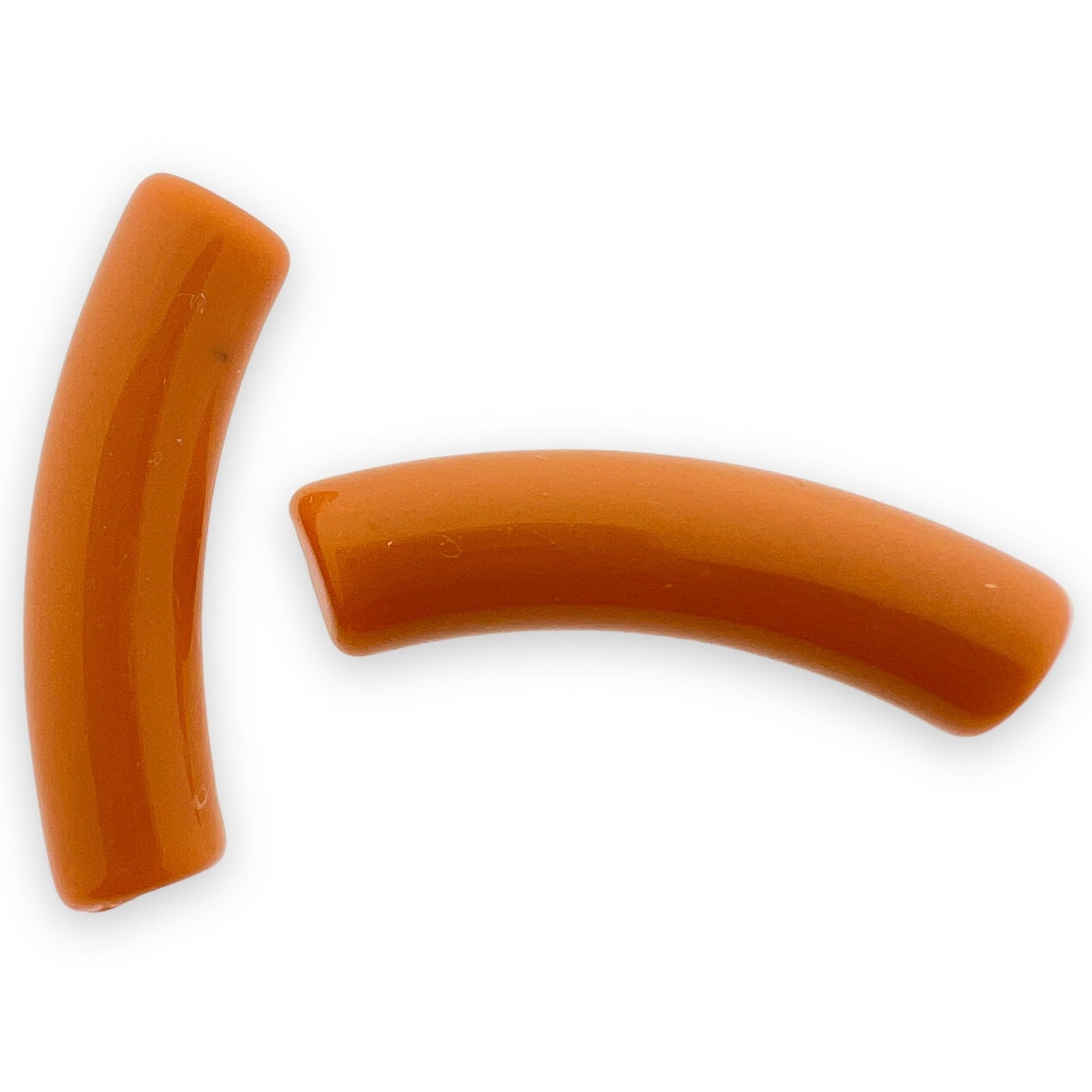 Acryl kralen tube opaque brown 32x8mm - per stuk-Kralen-Kraaltjes van Renate