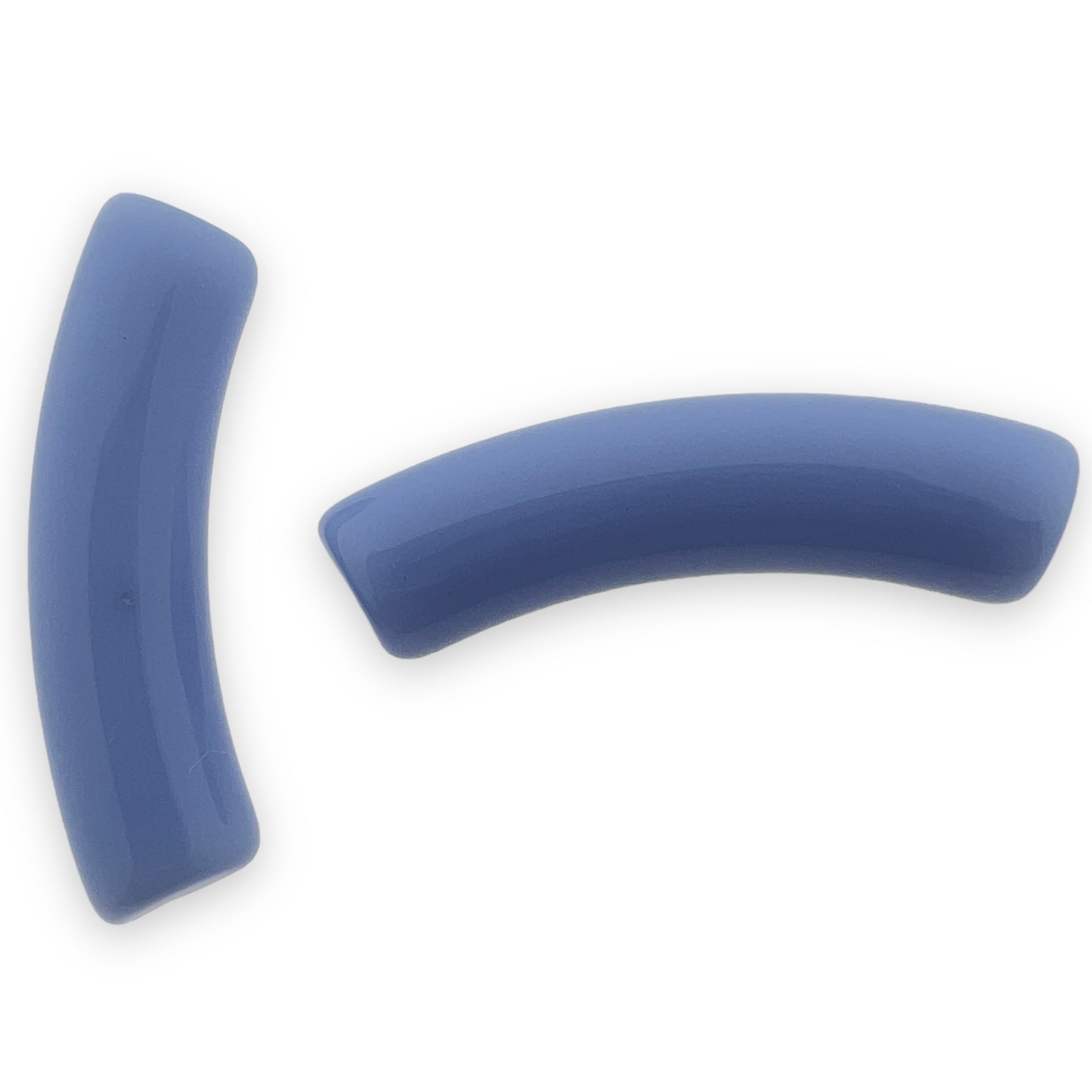 Acryl kralen tube opaque sky blue 32x8mm - per stuk-Kralen-Kraaltjes van Renate