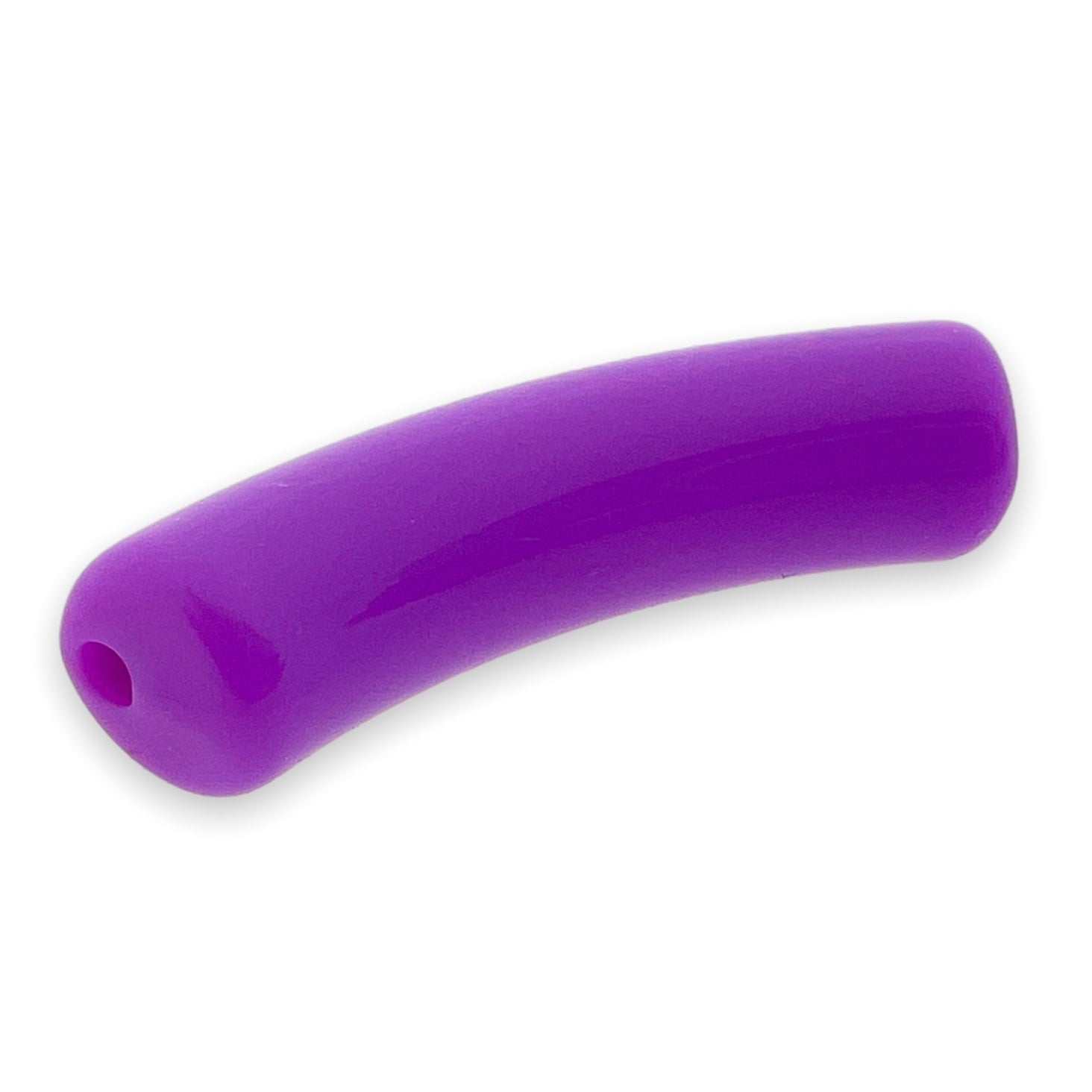 Acryl kralen tube paars 32x10mm - per stuk-Kralen-Kraaltjes van Renate