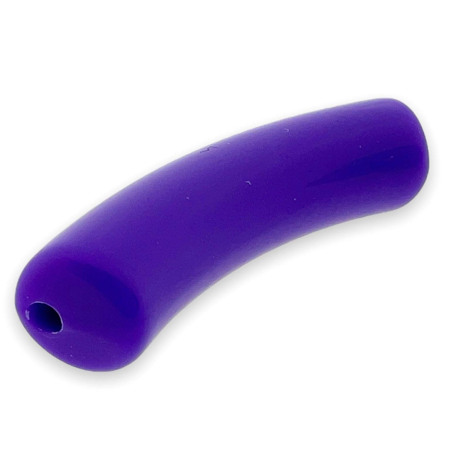 Acryl kralen tube paars 32x10mm - per stuk-Kralen-Kraaltjes van Renate