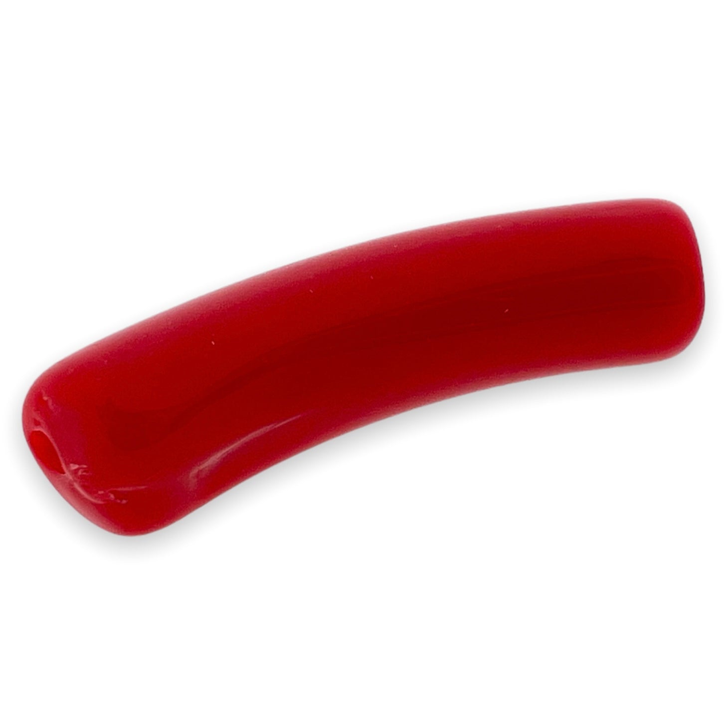 Acryl kralen tube rood 32x10mm - per stuk-Kralen-Kraaltjes van Renate