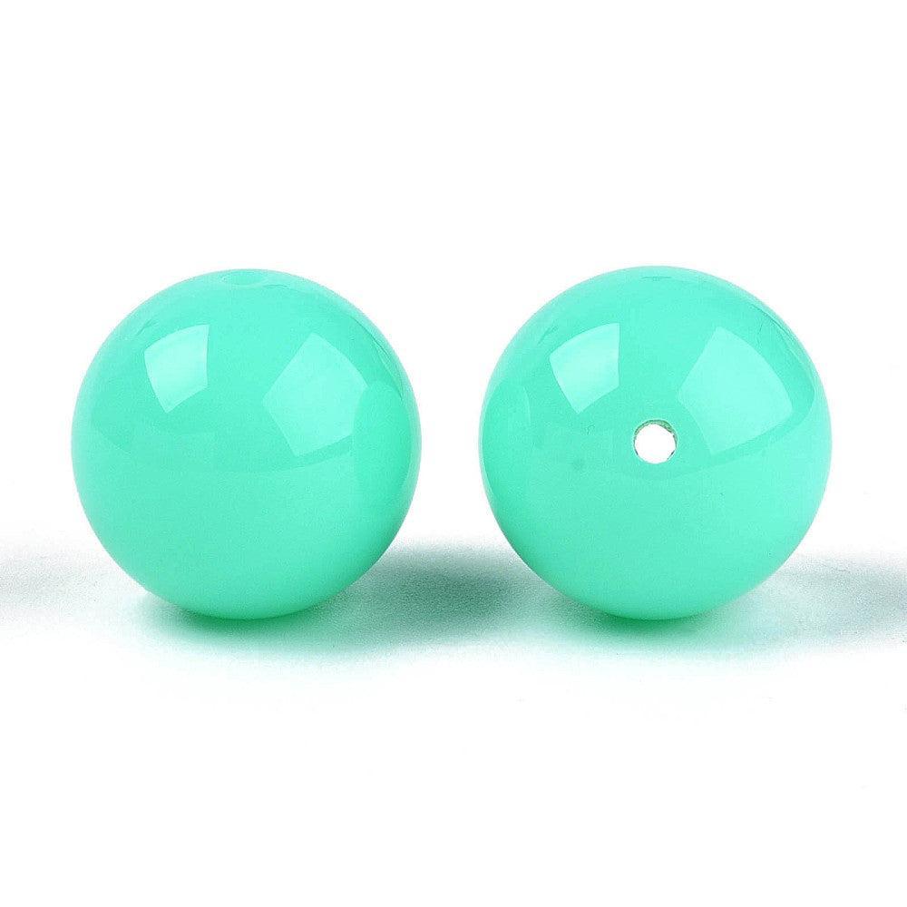 Acryl kralen turquoise 20mm- per stuk-Kralen-Kraaltjes van Renate