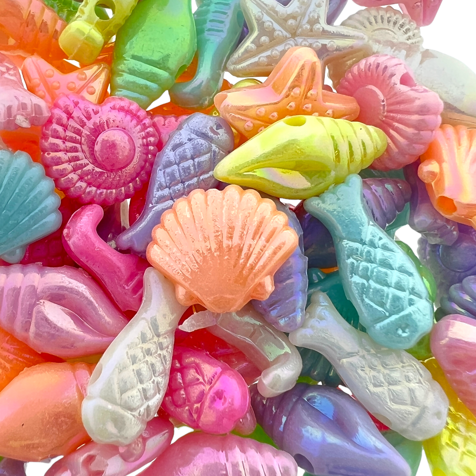 Acryl kralen zee mix 5mm - 65 stuks-Kralen-Kraaltjes van Renate