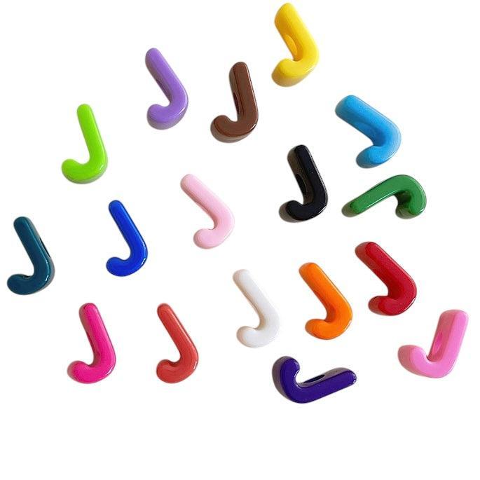 Acryl letterkraal alfabet gekleurd 21mm- per stuk-Kralen-Kraaltjes van Renate