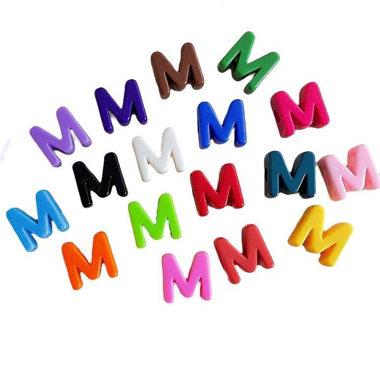 Acryl letterkraal alfabet gekleurd 21mm- per stuk-Kralen-Kraaltjes van Renate