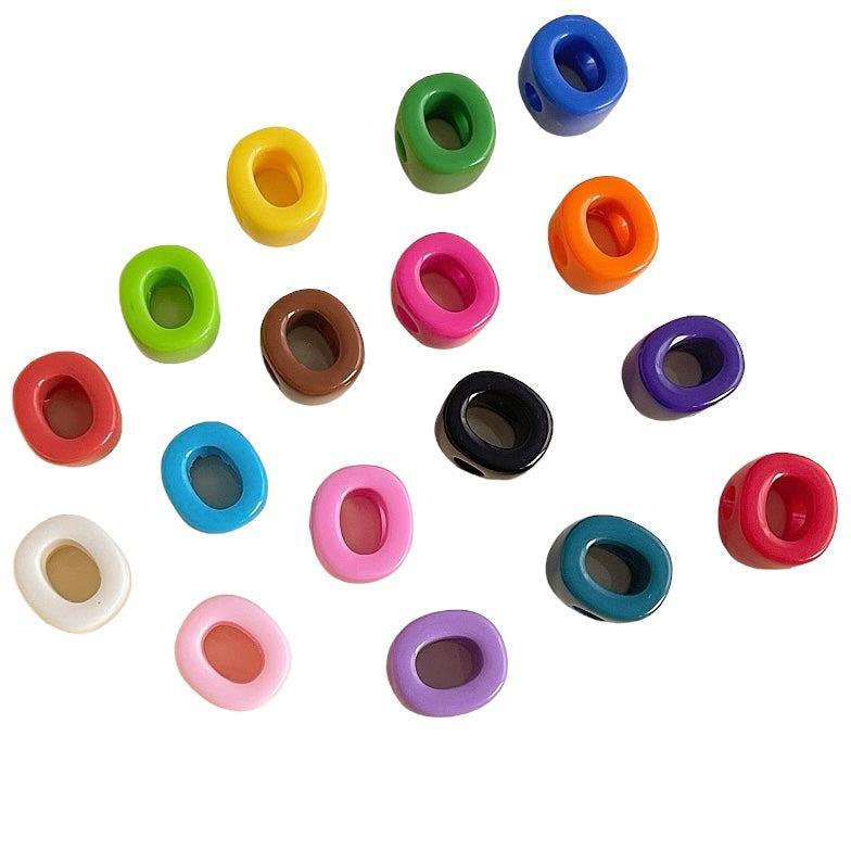 Acryl letterkraal alfabet gekleurd 21mm- per stuk-Kralen-Kraaltjes van Renate