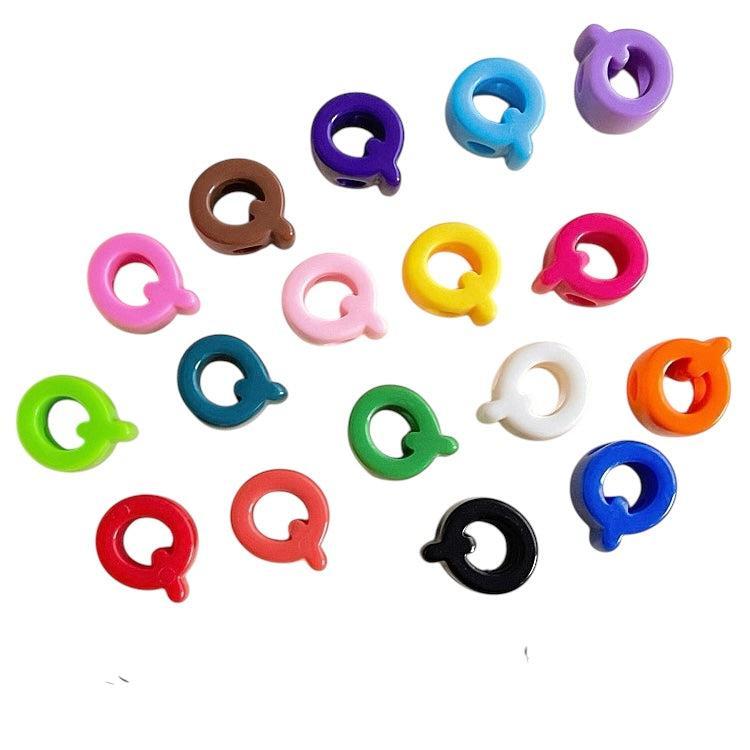 Acryl letterkraal alfabet gekleurd 21mm- per stuk-Kralen-Kraaltjes van Renate