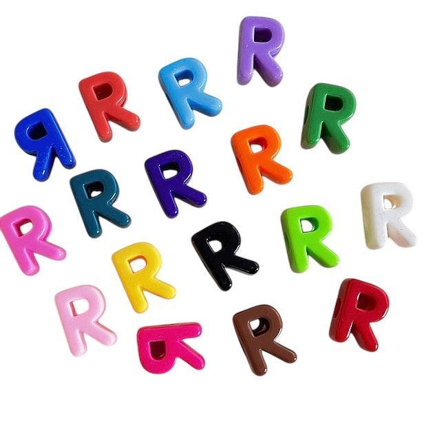 Acryl letterkraal alfabet gekleurd 21mm- per stuk-Kralen-Kraaltjes van Renate