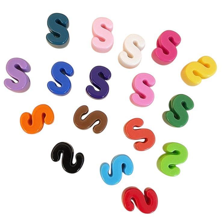 Acryl letterkraal alfabet gekleurd 21mm- per stuk-Kralen-Kraaltjes van Renate