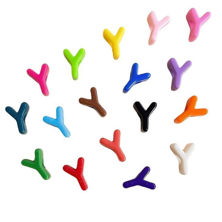 Acryl letterkraal alfabet gekleurd 21mm- per stuk-Kralen-Kraaltjes van Renate