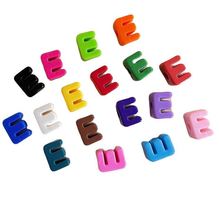 Acryl letterkraal alfabet gekleurd 21mm- per stuk-Kralen-Kraaltjes van Renate