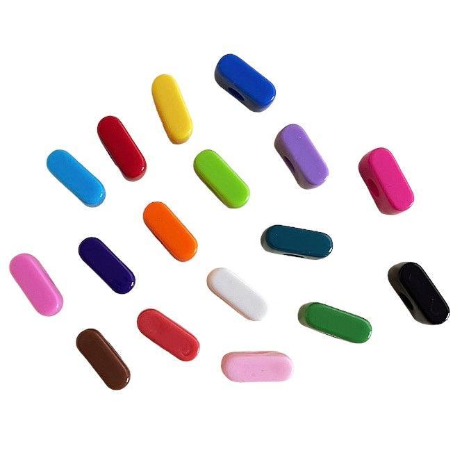 Acryl letterkraal alfabet gekleurd 21mm- per stuk-Kralen-Kraaltjes van Renate