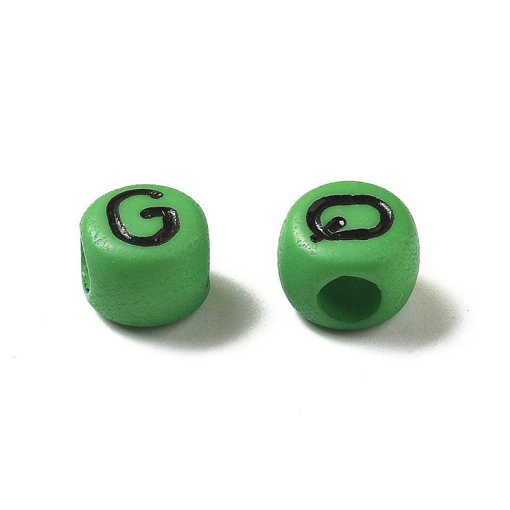 Acryl letterkralen Ø2.5mm rond Groen 7mm - 100 stuks-Kralen-Kraaltjes van Renate