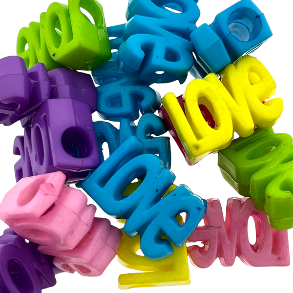 Acryl love mix 16mm - 15 stuks-Kralen-Kraaltjes van Renate