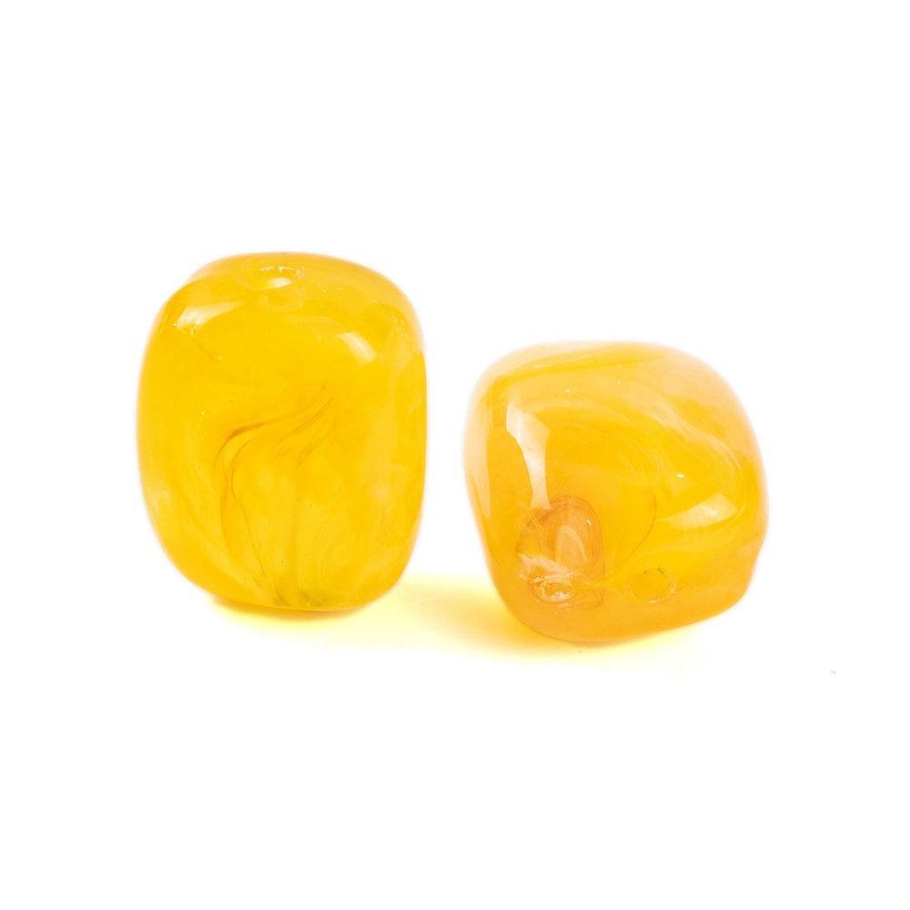Acryl marmer Rechthoek Honey Gold 13mm - per 8 stuks kopie-Kralen-Kraaltjes van Renate