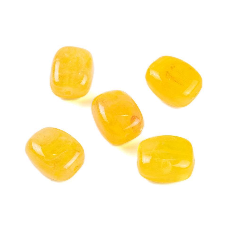Acryl marmer Rechthoek Honey Gold 13mm - per 8 stuks kopie-Kralen-Kraaltjes van Renate