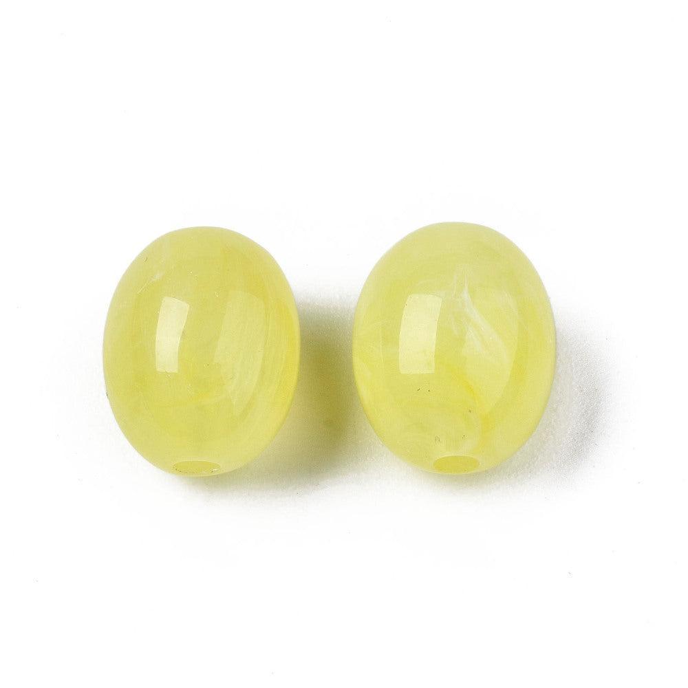 Acryl marmer Ton Champagne Geel 13mm - per 8 stuks kopie-Kralen-Kraaltjes van Renate