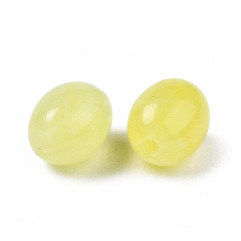 Acryl marmer Ton Champagne Geel 13mm - per 8 stuks kopie-Kralen-Kraaltjes van Renate