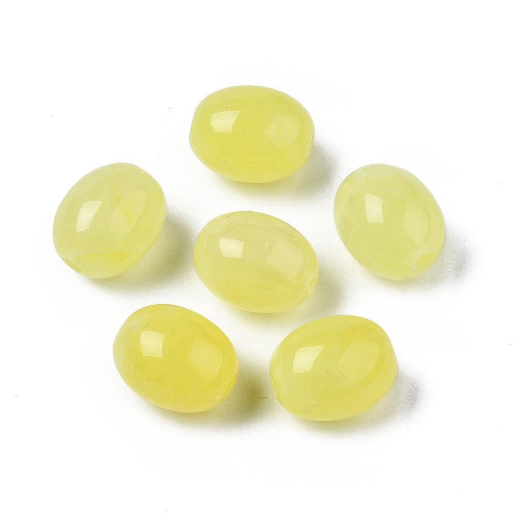 Acryl marmer Ton Champagne Geel 13mm - per 8 stuks kopie-Kralen-Kraaltjes van Renate