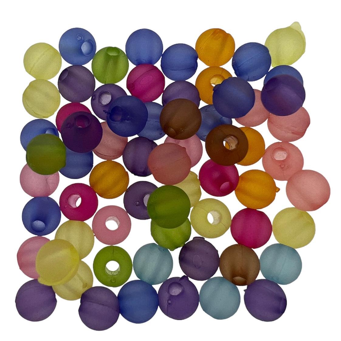 Acryl mix gekleurd 6mm- 65 stuks-Kralen-Kraaltjes van Renate