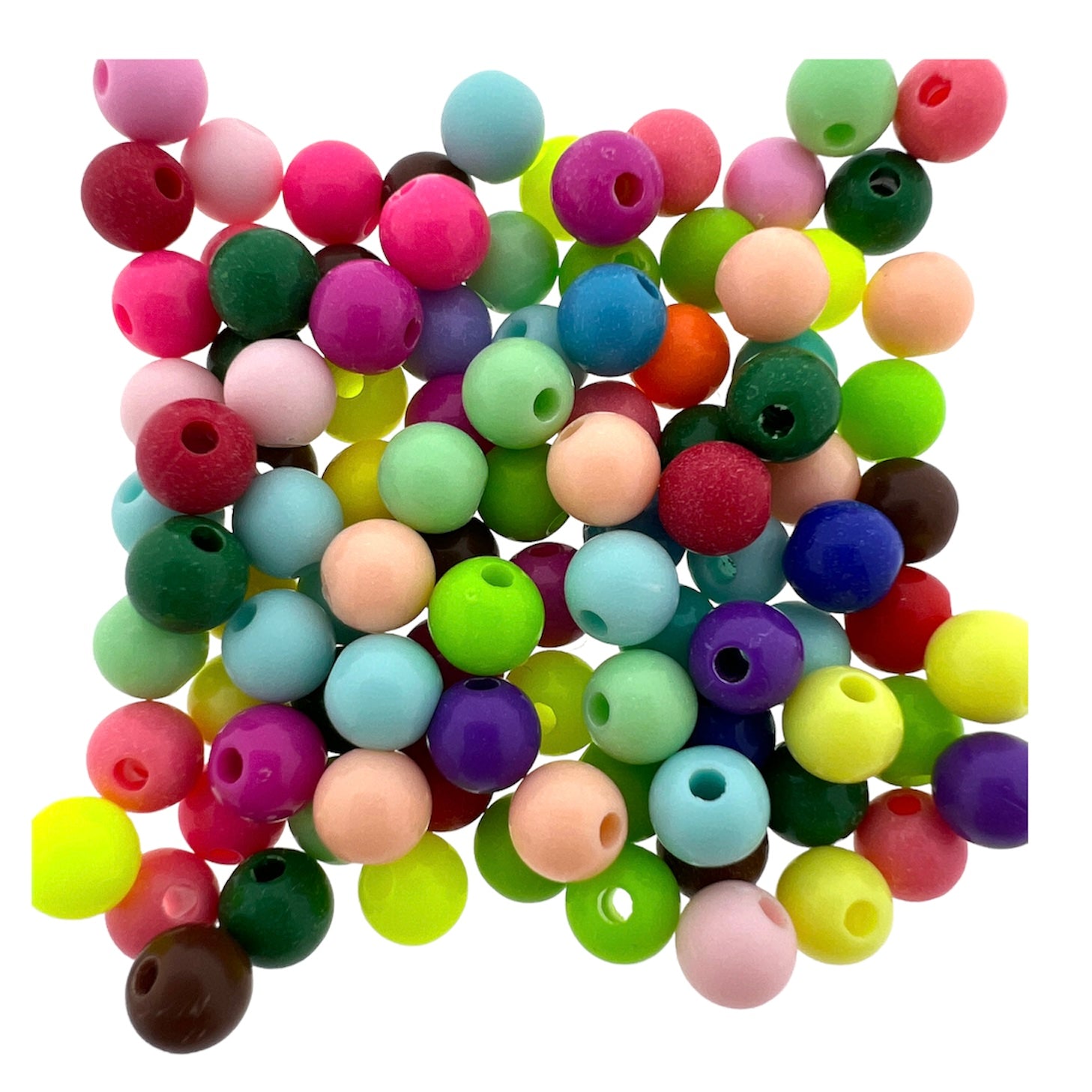 Acryl mix gekleurd fel 6mm- 50 stuks-Kralen-Kraaltjes van Renate