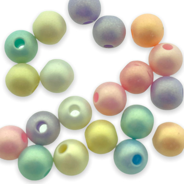 Acryl mix spray painted colors 8x7mm- 20 stuks-Kralen-Kraaltjes van Renate