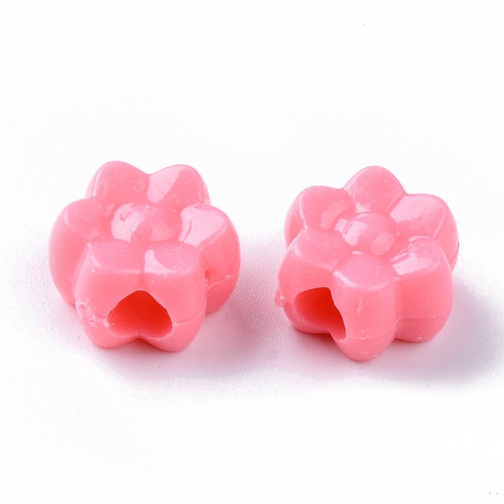 Acryl opaque bloemen mix 11.5mm - 40 stuks-Kralen-Kraaltjes van Renate