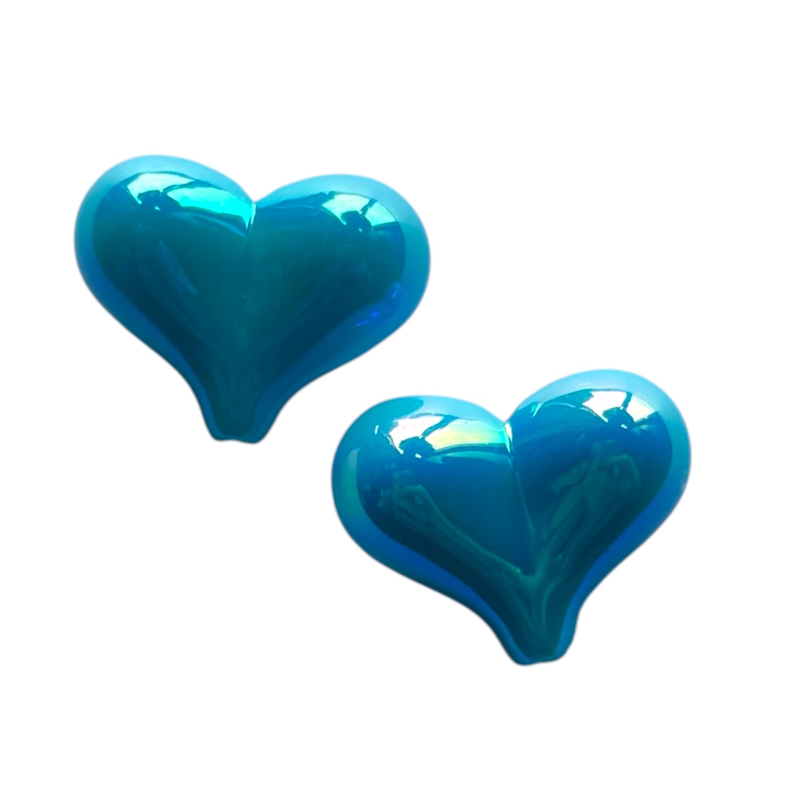 Acryl opaque hartje Blauw 16.5mm - per stuk-Kralen-Kraaltjes van Renate