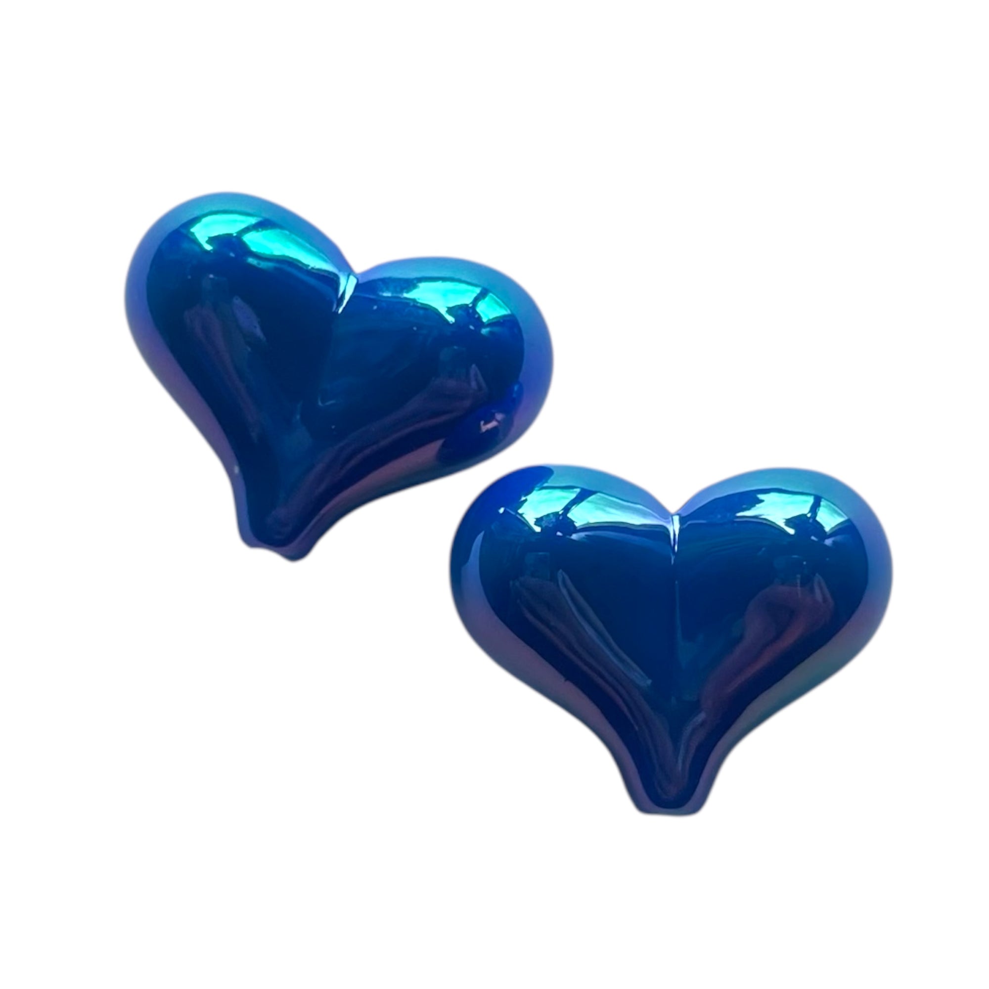 Acryl opaque hartje Donker Blauw 16.5mm - per stuk-Kralen-Kraaltjes van Renate