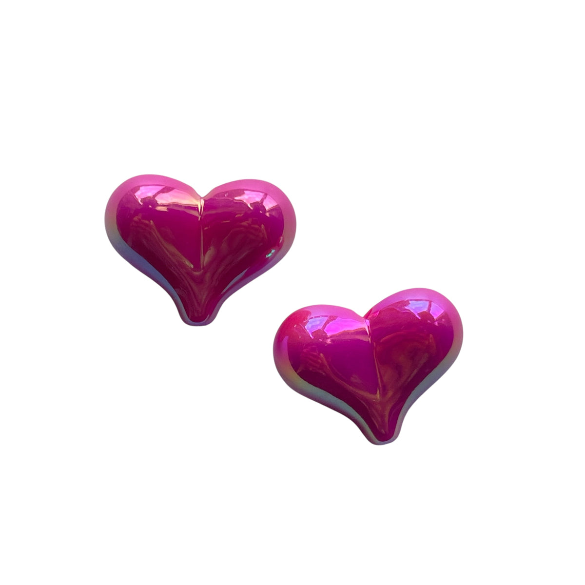 Acryl opaque hartje Donker Roze 16.5mm - per stuk-Kralen-Kraaltjes van Renate