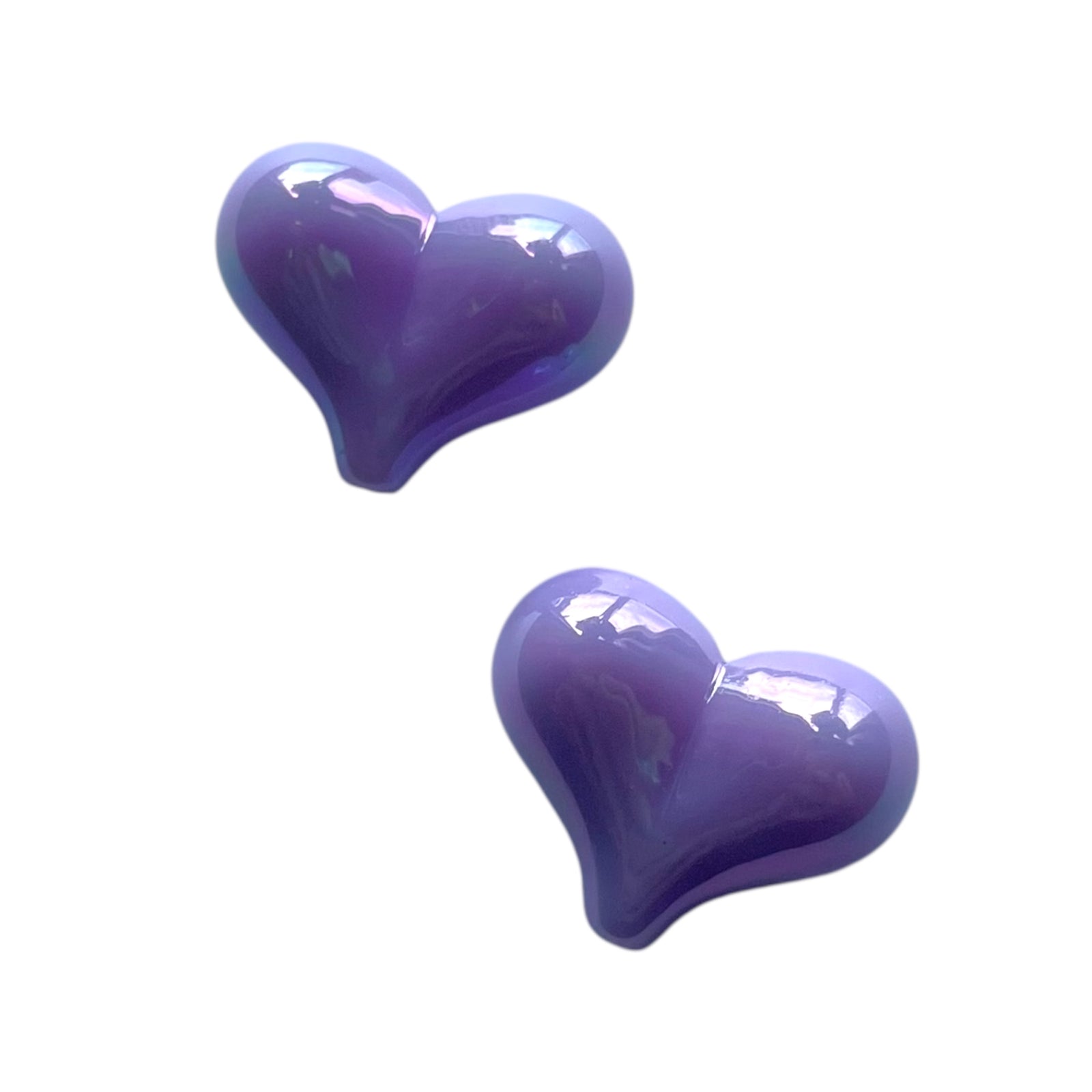 Acryl opaque hartje Lila Paars 16.5mm - per stuk-Kralen-Kraaltjes van Renate