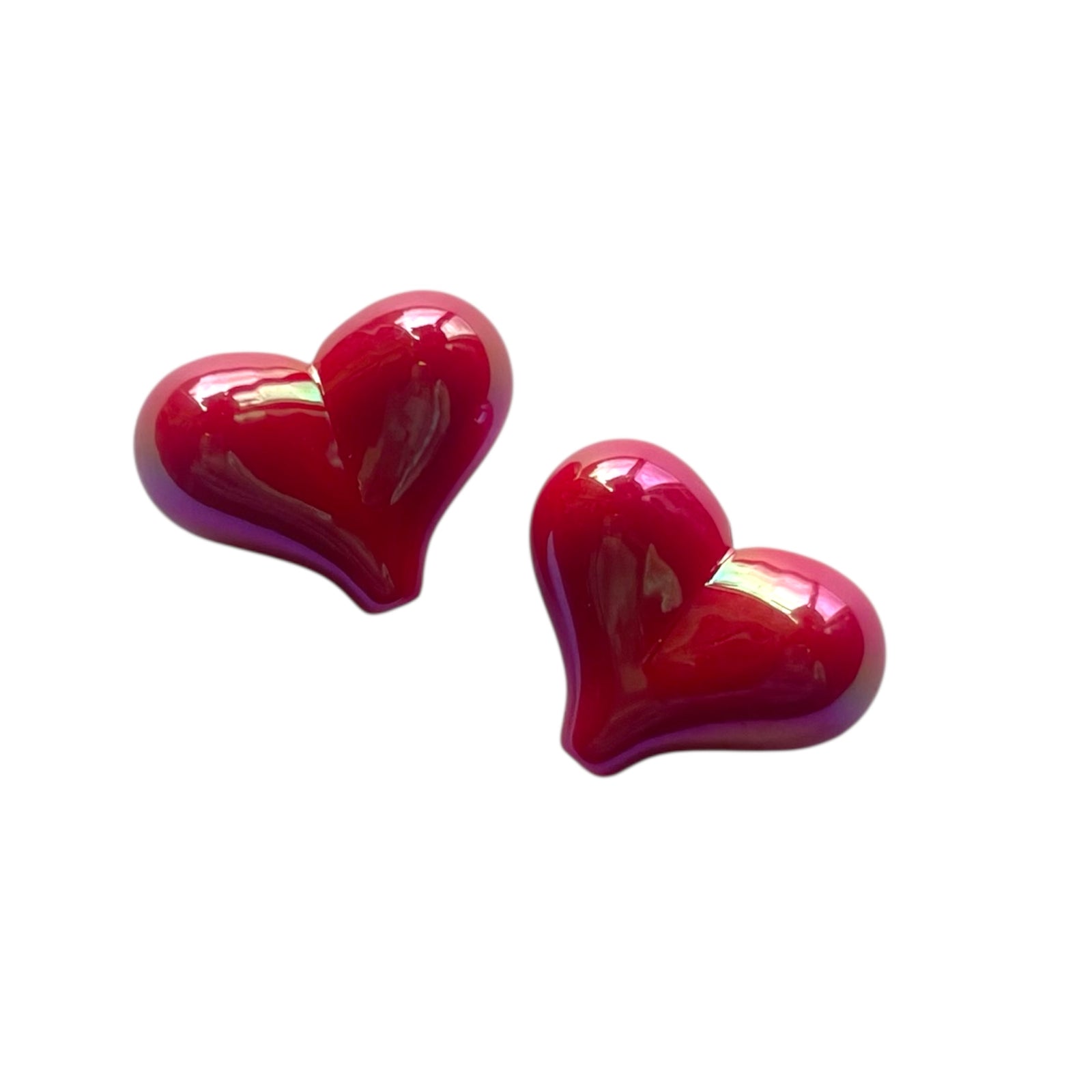 Acryl opaque hartje Rood 16.5mm - per stuk-Kralen-Kraaltjes van Renate