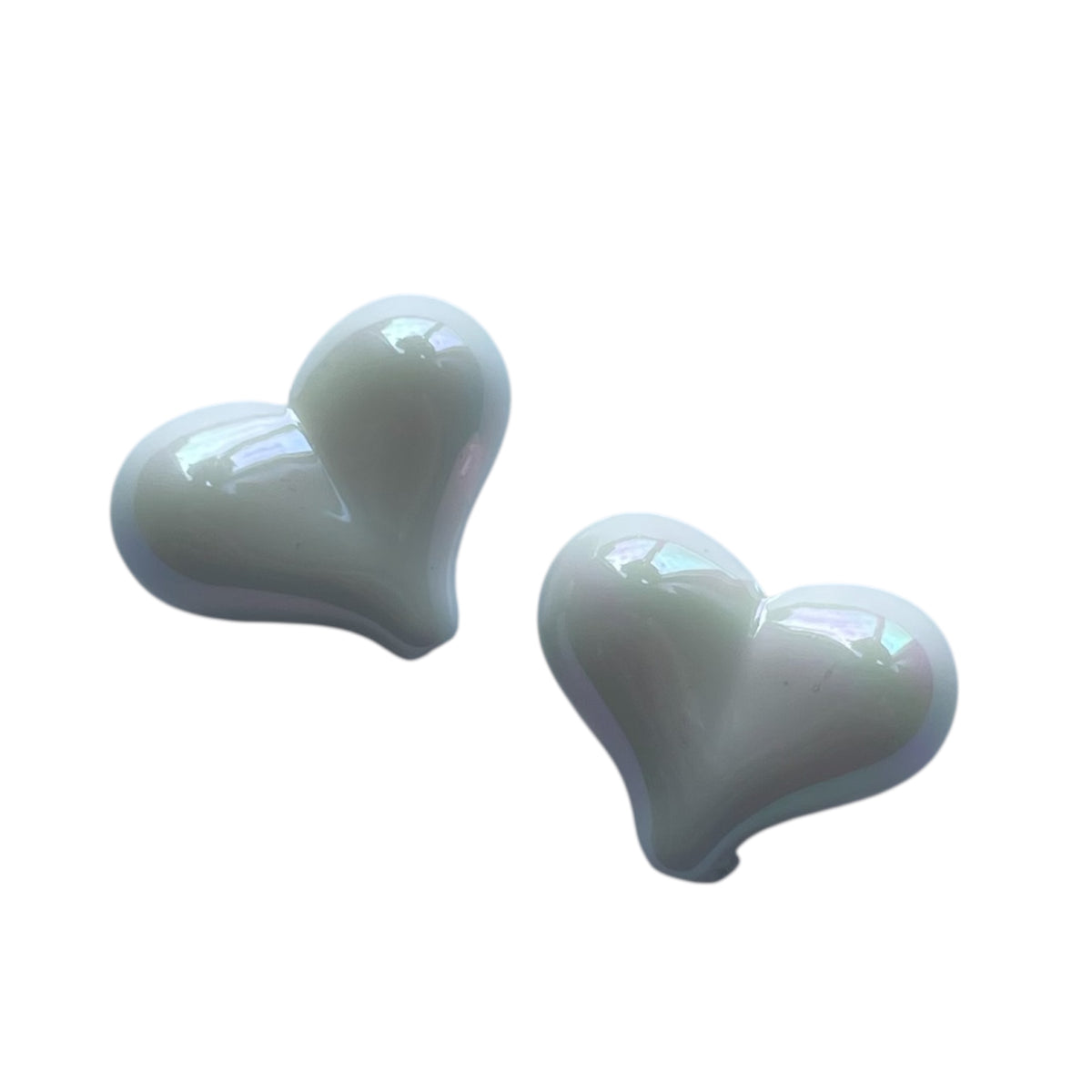 Acryl opaque hartje Wit 16.5mm - per stuk-Kralen-Kraaltjes van Renate