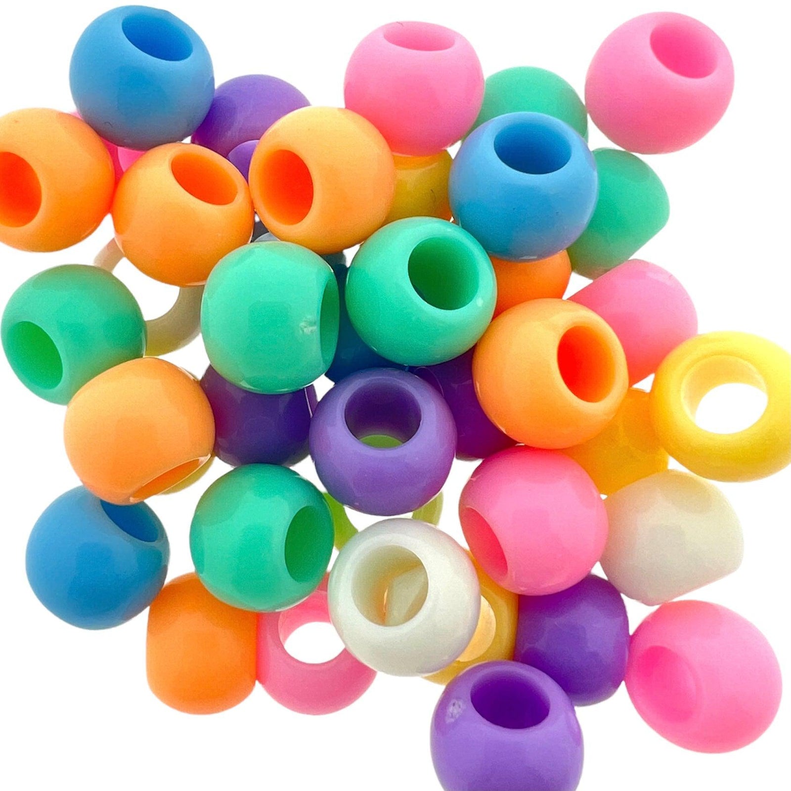 Acryl opaque mix gekleurd 8.5x6mm - 40 stuks-Kralen-Kraaltjes van Renate