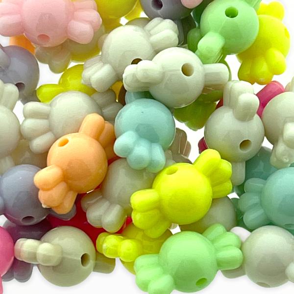 Acryl pastel snoepjes Multicolor 17x9mm - 40 stuks-Kraaltjes van Renate