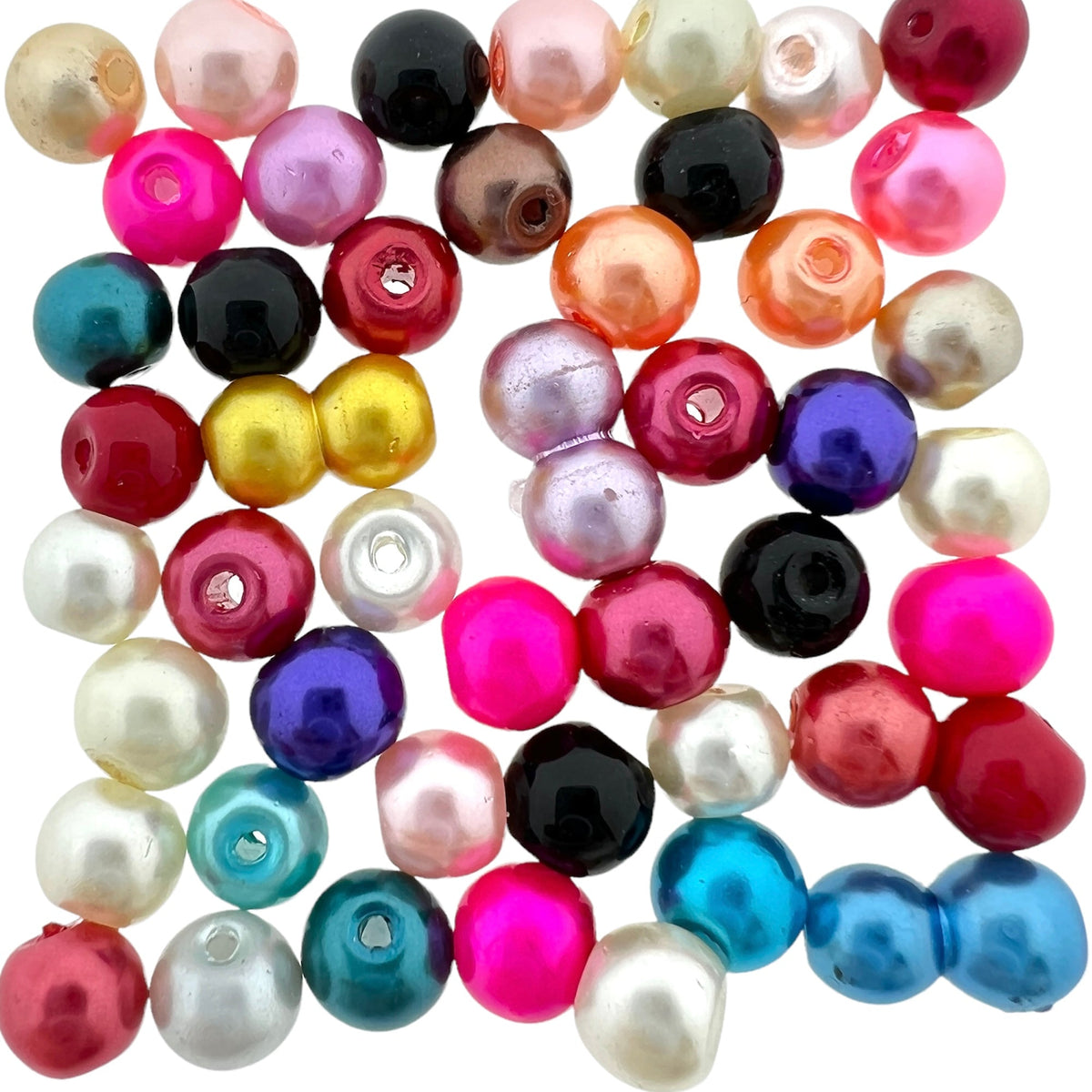 Acryl pearl mix 6mm - 50 stuks-Kralen-Kraaltjes van Renate