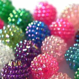 Acryl resin kralen berry gemixt 15mm (±10st)-Kraaltjes van Renate