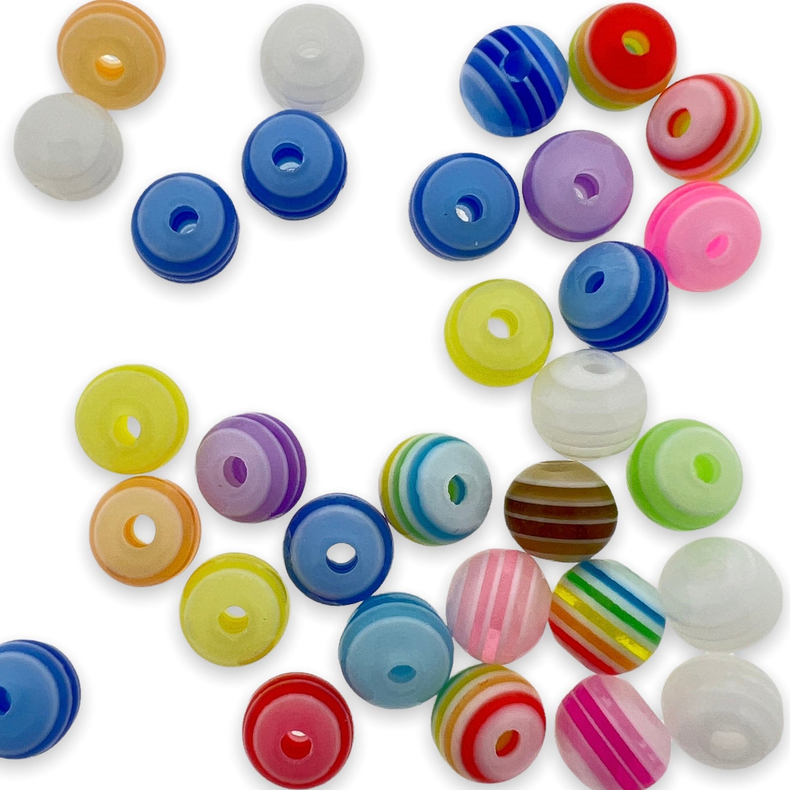 Acryl resin multicolor 6mm - 30 stuks-Kralen-Kraaltjes van Renate