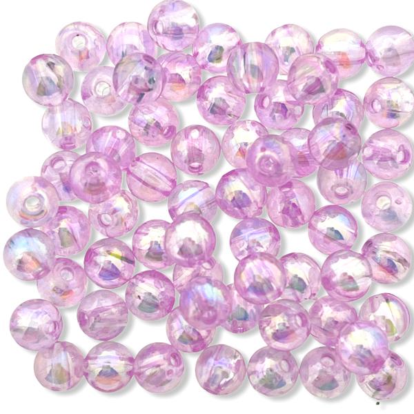 Acryl rond licht roze AB 6mm - 100 stuks-Kraaltjes van Renate