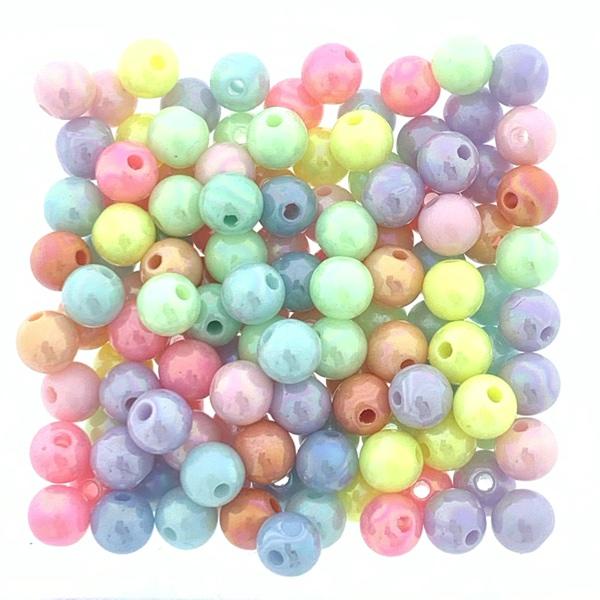 Acryl rond mix 6mm - 120 stuks-Kraaltjes van Renate