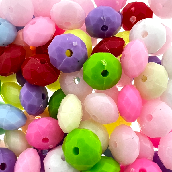 Acryl rondellen mix 8mm - 95 stuks-Kralen-Kraaltjes van Renate