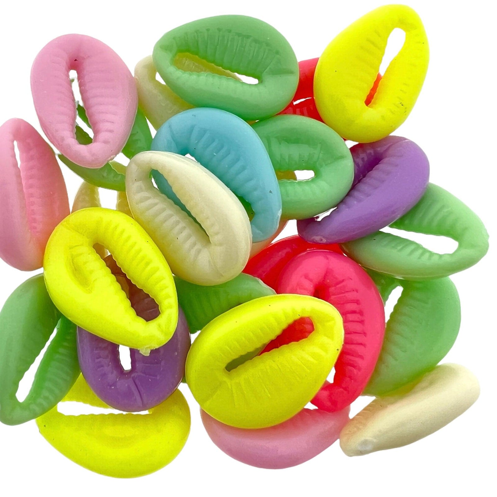 Acryl schelpen pastel tussenzetsel 17mm- 25 stuks-Kralen-Kraaltjes van Renate